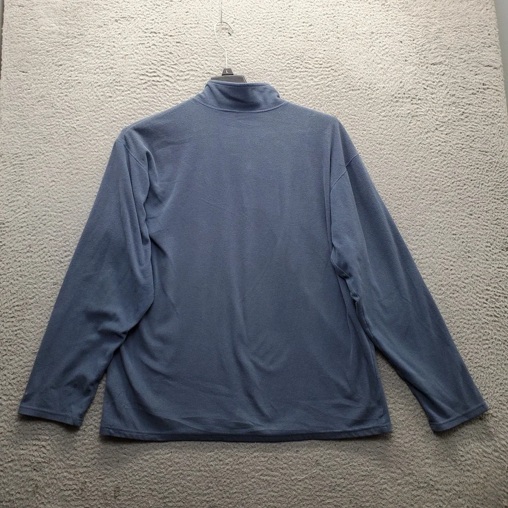 The North Face Fleece Jacket Mens Large Blue Hiking Outdoor Cap Rock 1/4-Zip